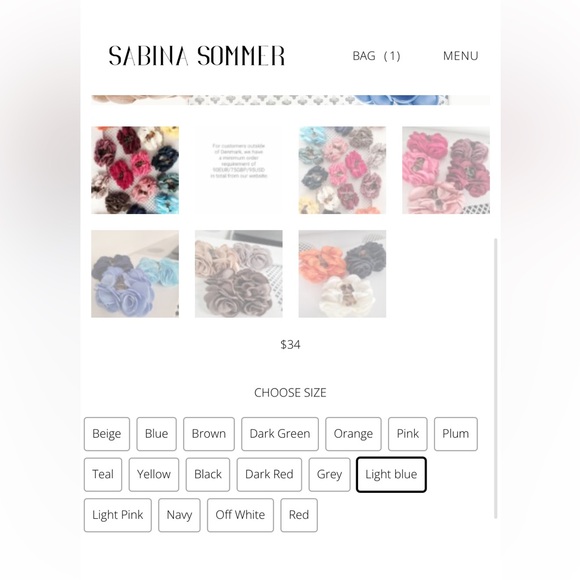 Sabina Sommer rose hair clip - Picture 5 of 6